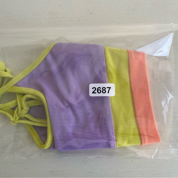 New! Beach Riot Eva purple colorblock bikini top nwot 22687 - Picture 11 of 11